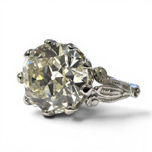 Vintage 2.28 Carat Old European Cut Diamond Engagement Ring