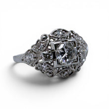 Vintage Platinum 0.5 Carat Diamond Engagement Ring
