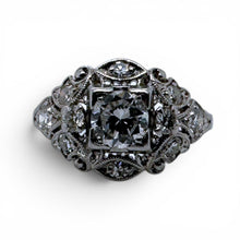 Vintage Platinum 0.5 Carat Diamond Engagement Ring