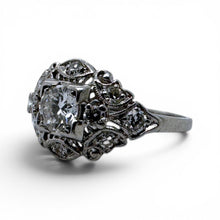 Vintage Platinum 0.5 Carat Diamond Engagement Ring