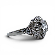 Vintage Platinum 0.5 Carat Diamond Engagement Ring