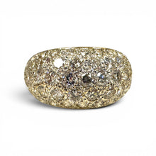 Vintage 2 Carat Diamond Dome Band Style Ring 14K Yellow Gold