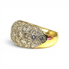 Vintage 2 Carat Diamond Dome Band Style Ring 14K Yellow Gold