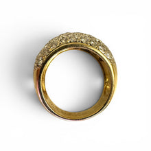 Vintage 2 Carat Diamond Dome Band Style Ring 14K Yellow Gold