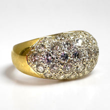 Vintage 2 Carat Diamond Dome Band Style Ring 14K Yellow Gold