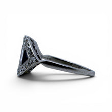 Vintage Art Deco Baguette Diamond Platinum Cocktail Ring