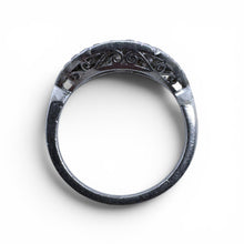 Vintage Art Deco Baguette Diamond Platinum Cocktail Ring