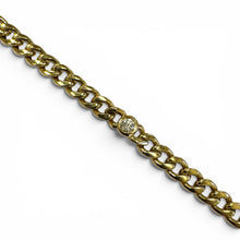 Estate Zoë Chicco Cuban Link Diamond Bracelet 14K Yellow Gold