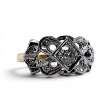 Vintage Two Toned Diamond Cocktail Ring