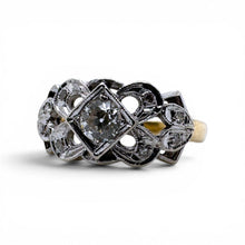 Vintage Two Toned Diamond Cocktail Ring