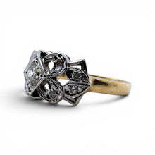Vintage Two Toned Diamond Cocktail Ring