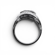 Vintage Two Stone Diamond Cocktail Ring 14K White Gold