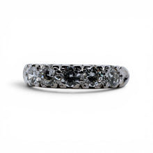 Vintage 1 Carat Old European Cut Diamond Band 14K White Gold
