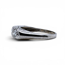 Vintage 1 Carat Old European Cut Diamond Band 14K White Gold