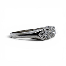 Vintage 1 Carat Old European Cut Diamond Band 14K White Gold