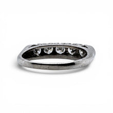 Vintage 1 Carat Old European Cut Diamond Band 14K White Gold