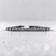 Vintage Platinum Old European Cut Diamond Tennis Bracelet 5 Carats