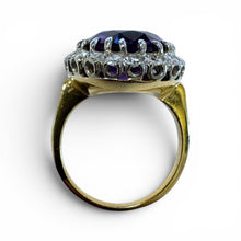 Vintage Amethyst & Diamond Halo Cocktail Ring
