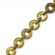 Vintage 14k Yellow Gold Engraved Link Bracelet