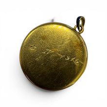 Vintage 18k Yellow Gold Enamel Locket