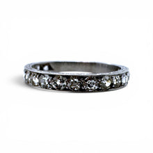 Vintage Engraved Platinum Diamond Band Size 6.5