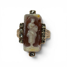 Vintage 14k Rose Gold Cameo Ring Size 6