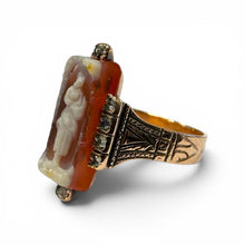 Vintage 14k Rose Gold Cameo Ring Size 6