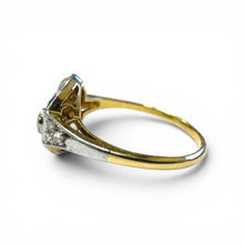 Vintage Dainty Art Deco Sapphire and Diamond Cocktail Ring
