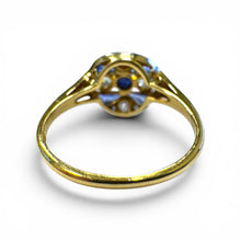 Vintage Dainty Art Deco Sapphire and Diamond Cocktail Ring
