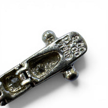 Estate Platinum Sapphire and Diamond Tennis Bracelet