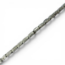 Vintage Platinum Sapphire 12 Carat Tennis Bracelet