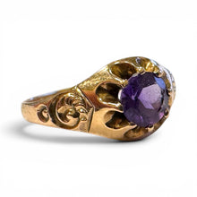 Vintage 9k Rose Gold Amethyst Ring