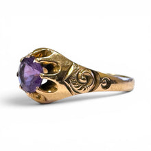 Vintage 9k Rose Gold Amethyst Ring