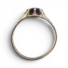 Vintage 9k Rose Gold Amethyst Ring