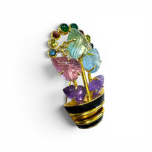 Vintage Kurt Wayne 14k Yellow Gold Tutti Frutti Brooch