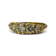 Vintage 18k Yellow Gold Edwardian Era Old European Cut Diamond Ring