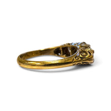 Vintage 18k Yellow Gold Edwardian Era Old European Cut Diamond Ring