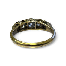 Vintage 18k Yellow Gold Edwardian Era Old European Cut Diamond Ring