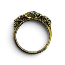 Vintage 18k Yellow Gold Edwardian Era Old European Cut Diamond Ring