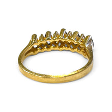 Vintage Retro Sapphire & Diamond 14K Yellow Gold Band Style Ring