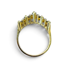 Vintage Retro Sapphire & Diamond 14K Yellow Gold Band Style Ring