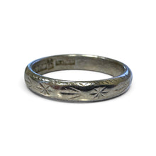 Vintage Engraved Platinum Band Size 5