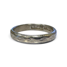 Vintage Engraved Platinum Band Size 5