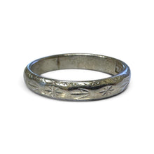 Vintage Engraved Platinum Band Size 5