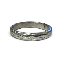Vintage Engraved Platinum Band Size 5
