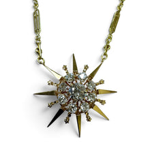 Vintage 2 Carat Old Mine Cut Diamond Brooch Conversion Necklace