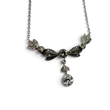Vintage Platinum 1.1 Carat Diamond Bow Necklace