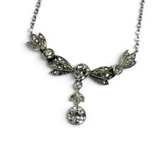 Vintage Platinum 1.1 Carat Diamond Bow Necklace