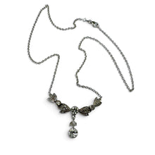 Vintage Platinum 1.1 Carat Diamond Bow Necklace