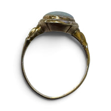 Vintage White Opal Cocktail Ring 10K Rose Gold